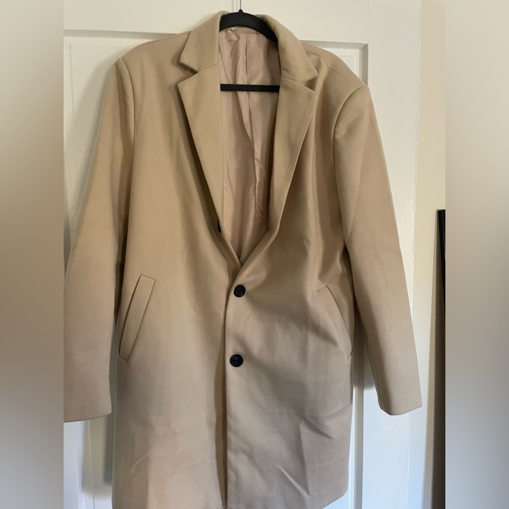 Men’s Peacoat, Tan, Extra Large, New